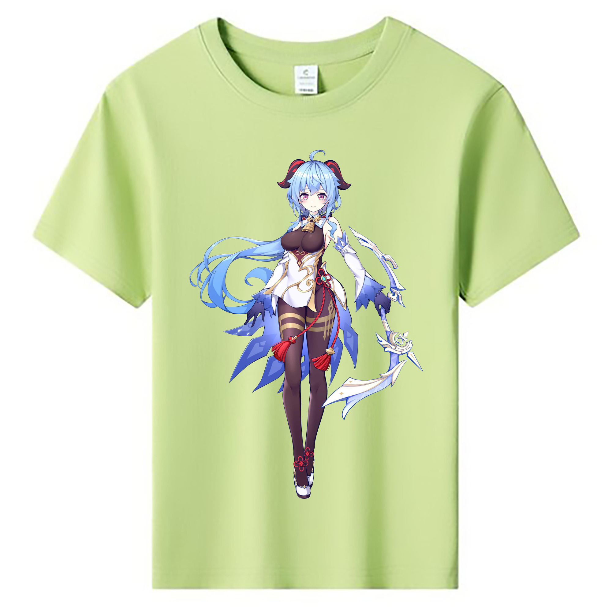 げんし神 甘雨 かんう genshin Ganyu 綿100％キッズTシャツ（フロントプリント）